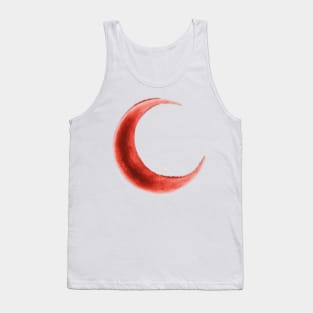 Glowing red crescent moon Tank Top